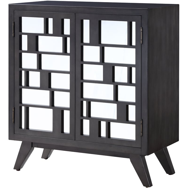 Bowery Hill Transitional Wood Console Table in Dark Gray