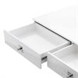 Bowery Hill Modern 2-Drawers Stainless Steel Base Console Table White/Chrome