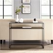 Bowery Hill Steel Matte Black Console Table Rectangular Streamlined 42