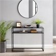 Bowery Hill Steel Matte Black Console Table Rectangular Streamlined 42