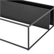 Bowery Hill Steel Matte Black Console Table Rectangular Streamlined 42