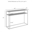 Bowery Hill Steel Matte Black Console Table Rectangular Streamlined 42