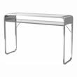 Bowery Hill Modern Contemporary Glass Top Console Table in Chrome
