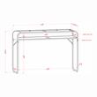 Bowery Hill Modern Contemporary Glass Top Console Table in Chrome