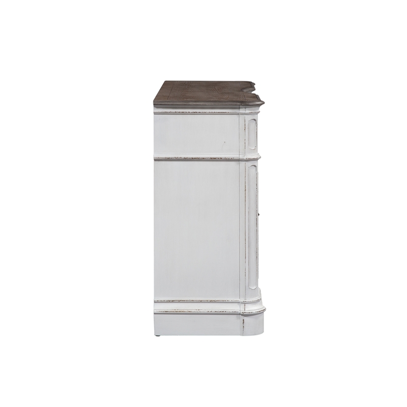 Bowery Hill Contemporary Antique White Server