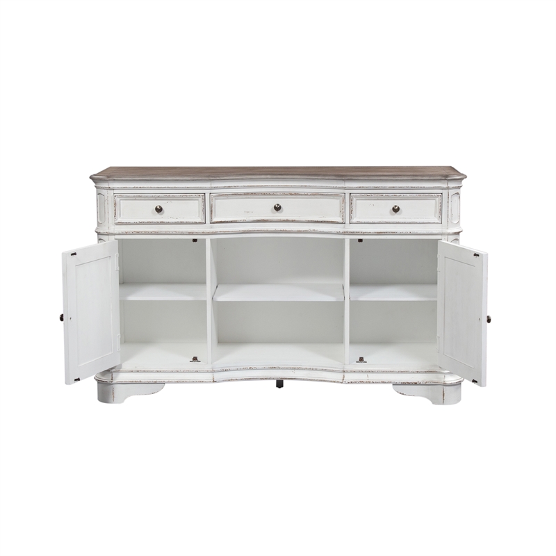 Bowery Hill Contemporary Antique White Server