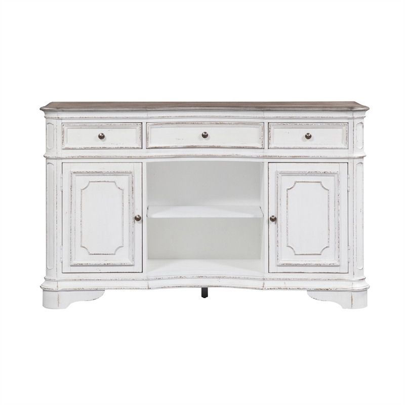 Bowery Hill Contemporary Antique White Server