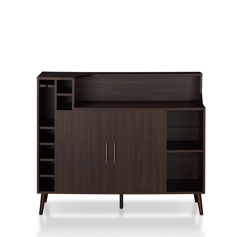 Bowery Hill Modern Wood Multi-Storage Buffet in Wenge