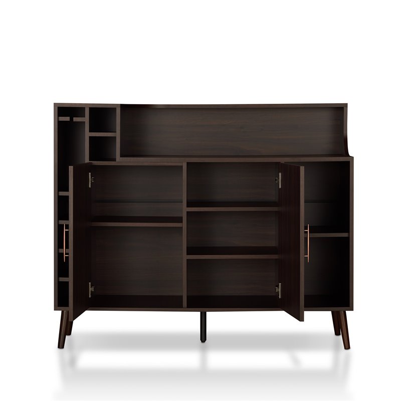 Bowery Hill Modern Wood Multi-Storage Buffet in Wenge