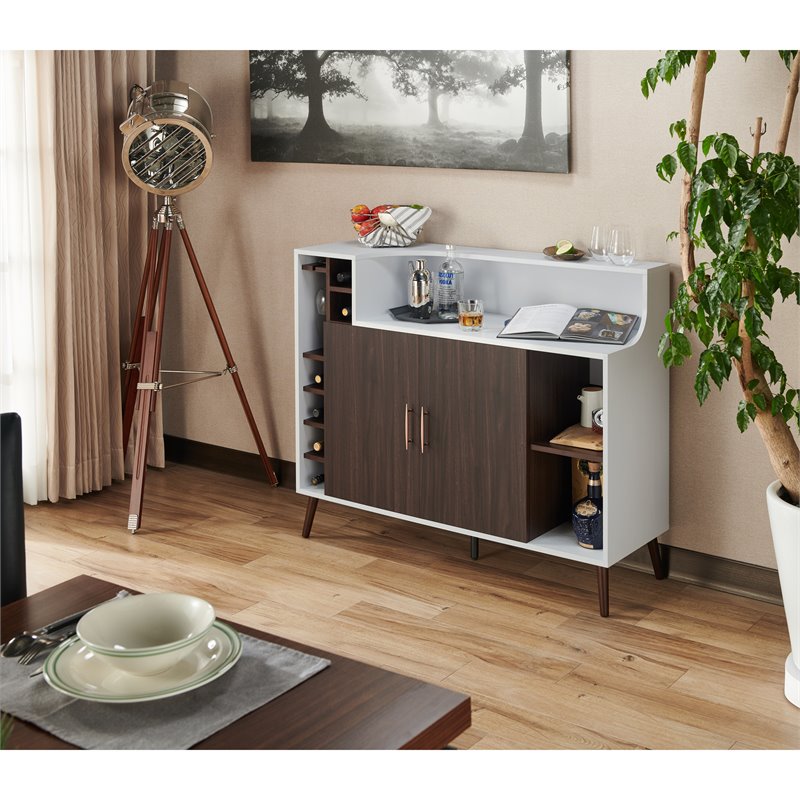 Bowery Hill Modern Wood Multi-Storage Buffet in White