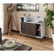 Bowery Hill Modern Wood Multi-Storage Buffet in White