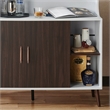 Bowery Hill Modern Wood Multi-Storage Buffet in White