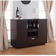 Bowery Hill Contemporary Wood Wine Rack Buffet in Espresso