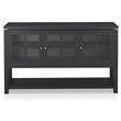 Bowery Hill Contemporary Wood Multi-Storage Buffet in Black
