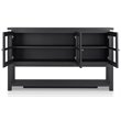 Bowery Hill Contemporary Wood Multi-Storage Buffet in Black