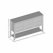 Bowery Hill Contemporary Wood Multi-Storage Buffet in Black