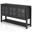 Bowery Hill Contemporary Wood Multi-Storage Buffet in Black