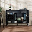 Bowery Hill Contemporary Wood Wine Rack Buffet in Cappuccino