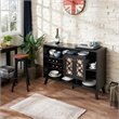 Bowery Hill Contemporary Wood Wine Rack Buffet in Cappuccino