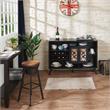 Bowery Hill Contemporary Wood Wine Rack Buffet in Cappuccino