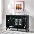 Bowery Hill Contemporary Wood Wine Rack Buffet in Cappuccino