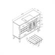Bowery Hill Contemporary Wood Wine Rack Buffet in Cappuccino
