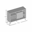 Bowery Hill Contemporary Wood Wine Rack Buffet in Cappuccino