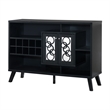 Bowery Hill Contemporary Wood Wine Rack Buffet in Cappuccino