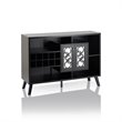 Bowery Hill Contemporary Wood Wine Rack Buffet in Cappuccino
