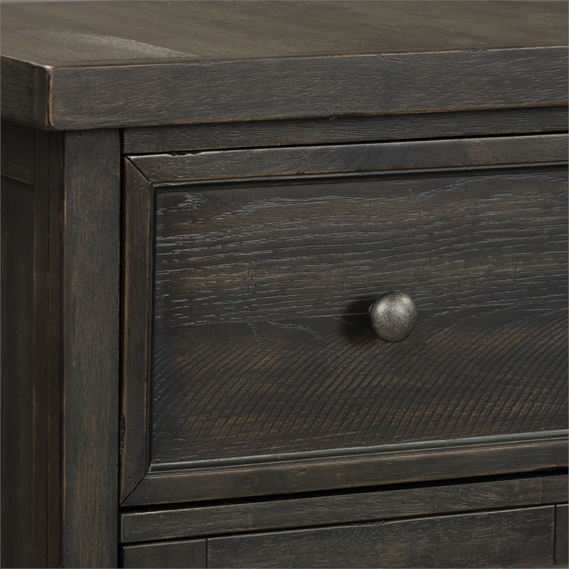 Bowery Hill Traditional Vintage Hall Buffet in Antique Pewter