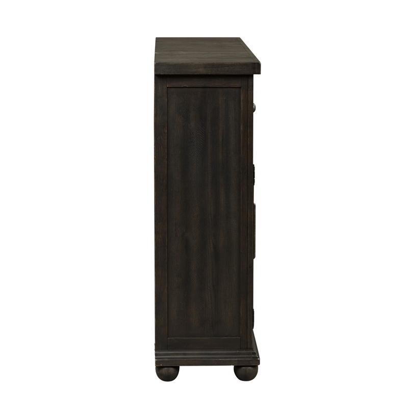 Bowery Hill Traditional Vintage Hall Buffet in Antique Pewter