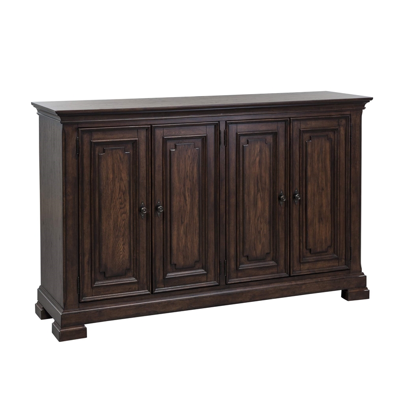 Bowery Hill Mid-Century Four Door Buffet with Light Distressing