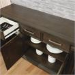Bowery Hill Transitional Solid Wood 3-Drawer Buffet in Espresso