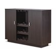 Bowery Hill Mid-Century Server with Wine Bottle Rack in Espresso