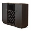 Bowery Hill Mid-Century Buffet Server with Wine Bottle Rack in Espresso