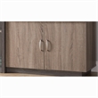 Bowery Hill Transitional Wood Wine Rack Buffet in Distressed Gray