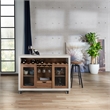 Bowery Hill Industrial Wood Wine Rack Buffet in Distressed Walnut