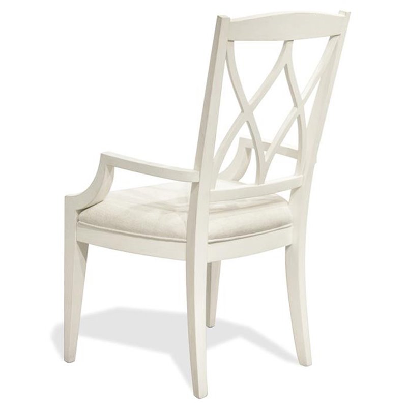Bowery Hill Assembled Contemporary Dining Arm Chair in Paperwhite