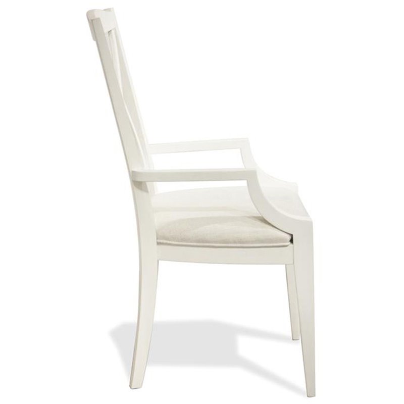 Bowery Hill Assembled Contemporary Dining Arm Chair in Paperwhite