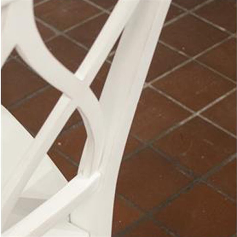 Bowery Hill Assembled Contemporary Dining Side Chair in Paperwhite