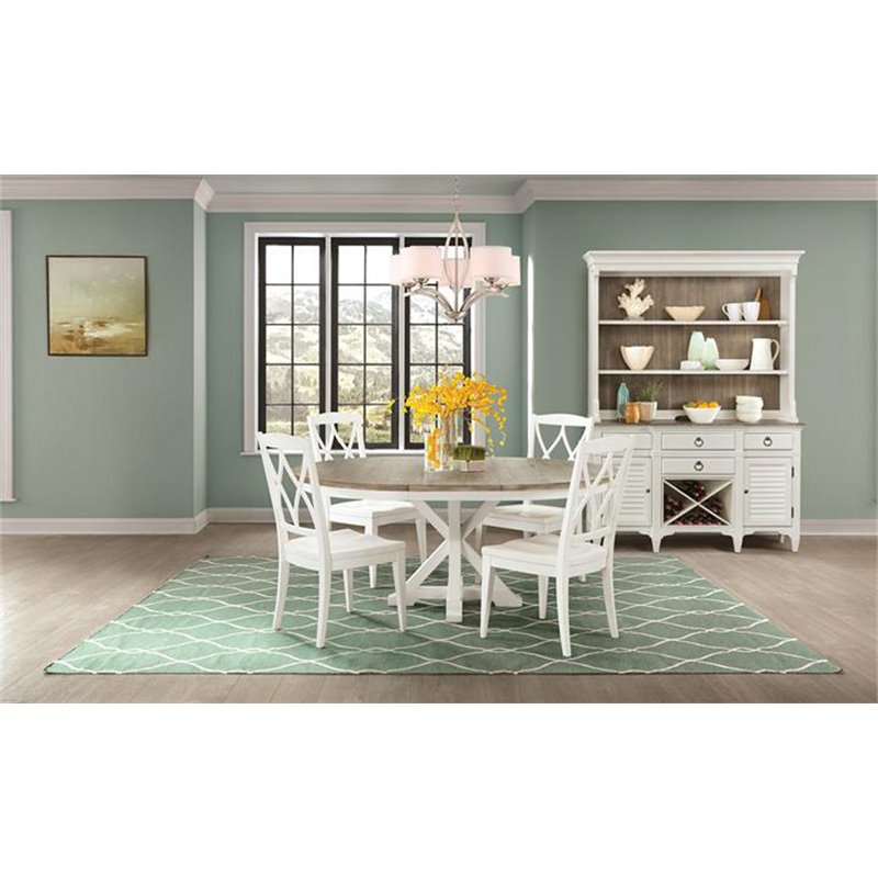 Bowery Hill Assembled Contemporary Dining Side Chair in Paperwhite