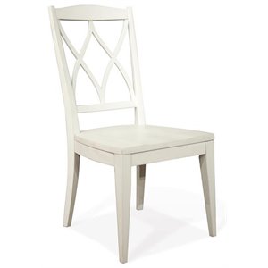 Bowery Hill Assembled Contemporary Dining Side Chair in Paperwhite
