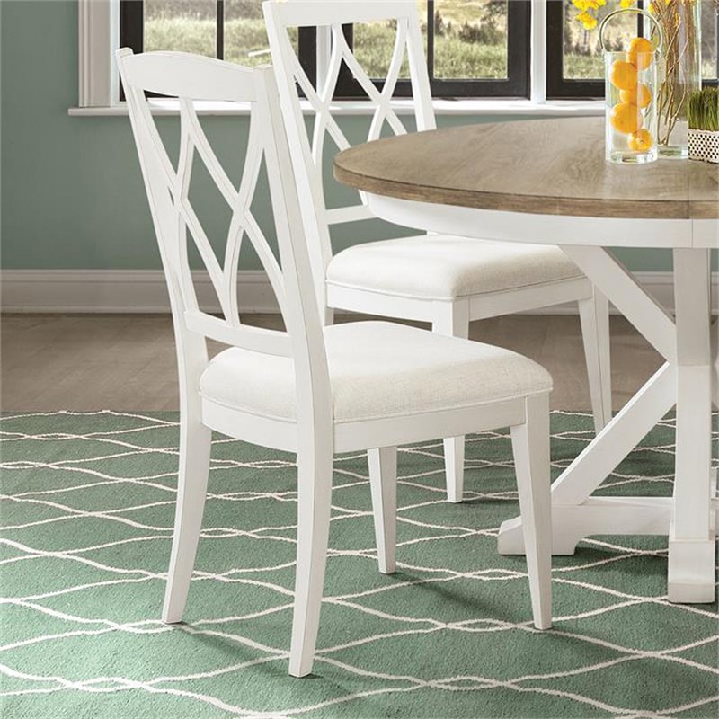 Bowery Hill Assembled Contemporary Dining Side Chair in Paperwhite