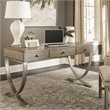 Bowery Hill Contemporary Computer Desk in Natural and Black