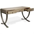 Bowery Hill Contemporary Computer Desk in Natural and Black