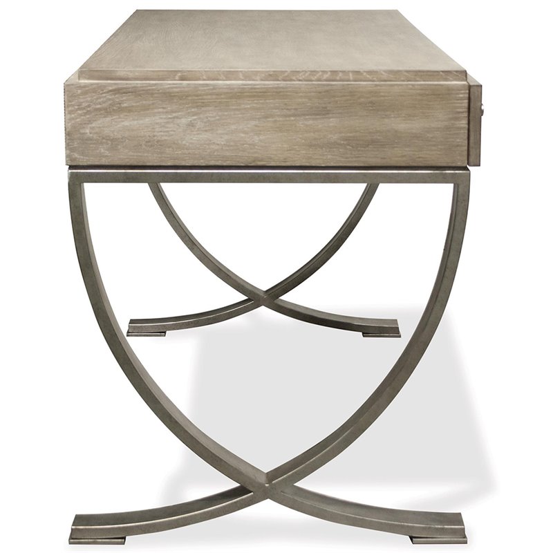 Bowery Hill Contemporary Computer Desk in Natural and Black