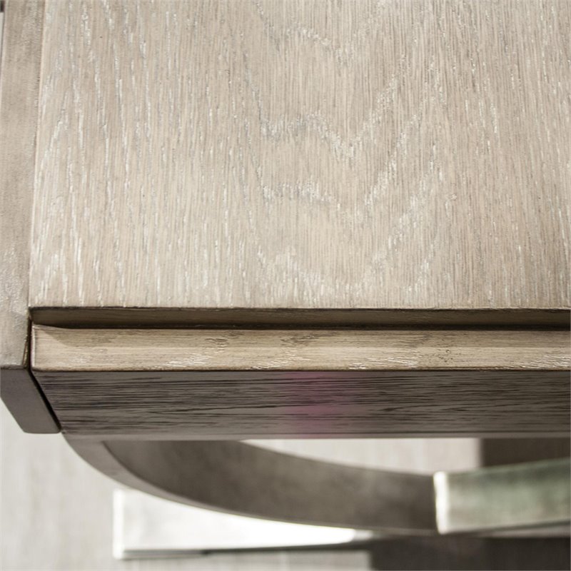 Bowery Hill Contemporary Computer Desk in Natural and Black