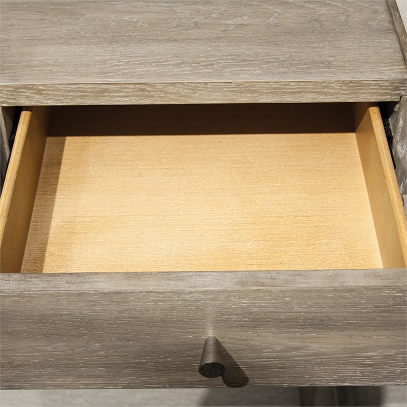 Bowery Hill Contemporary Computer Desk in Natural and Black