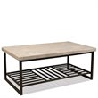Bowery Hill Contemporary Coffee Table in Alabaster Travertine