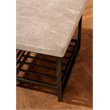Bowery Hill Contemporary Coffee Table in Alabaster Travertine